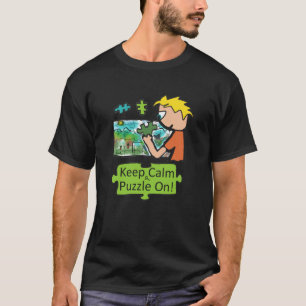 Hou Calm Jigzaag Puzzle T-shirt