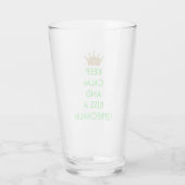 Hou Calm Kiss A Leprechaun Partij Glas (Achterkant)