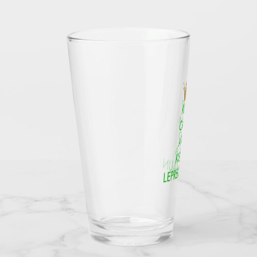 Hou Calm Kiss A Leprechaun Partij Glas (Rechts)