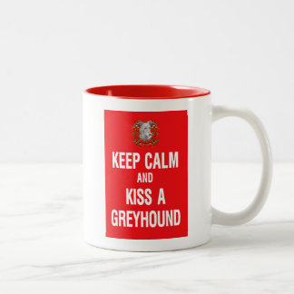 Hou Calm Kiss Greyhound Tweekleurige Koffiemok