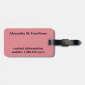 Hou Calm Las Vegas roze Bagagelabel (Achterkant horizontaal)