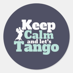 Hou Calm Let's Tango Funny Ballroom Danser Dance Ronde Sticker
