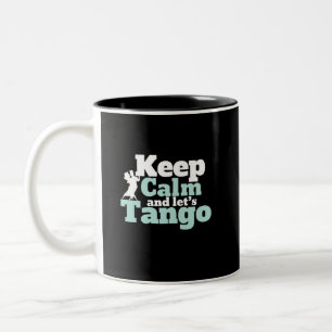 Hou Calm Let's Tango Funny Ballroom Danser Dance Tweekleurige Koffiemok