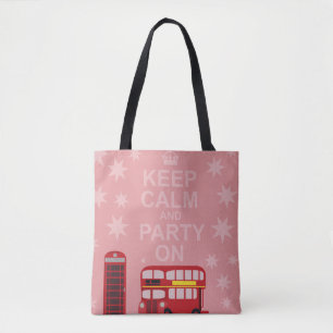 Hou Calm London Party on Fun Art Tote Bag