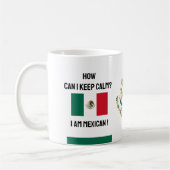 Hou Calm Mexico & Funny Text, Mexicaanse vlag Koffiemok (Links)