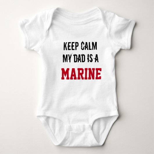 Hou Calm Mijn vader is een MARINE Romper (Voorkant)