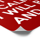 Hou Calm Raise Hell en Break Stuff Poster (Hoek)