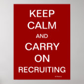Hou Calm Recruiting Funny HR Recrugement Slogan Poster (Voorkant)