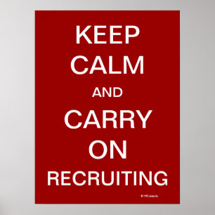 Hou Calm Recruiting Funny HR Recrugement Slogan Poster