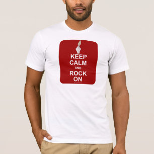 Hou Calm Rock op Fun Slogan T-shirt