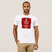 Hou Calm Rock op Fun Slogan T-shirt (Voorkant volledig)
