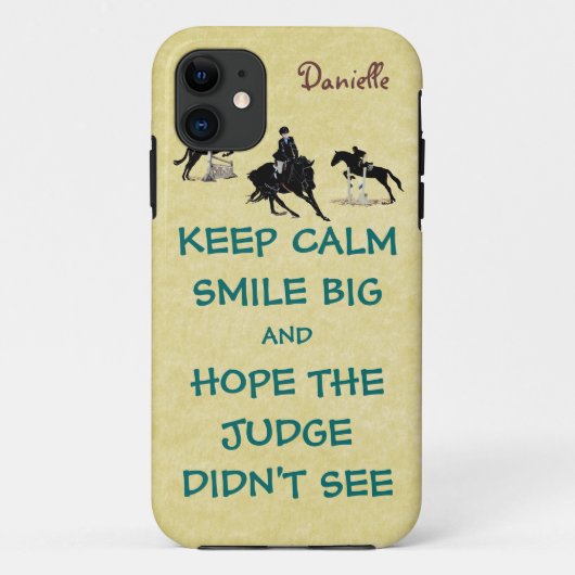 Hou Calm, Smile Big Equestrian Case-Mate iPhone Case (Achterkant)