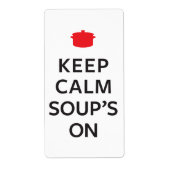 Hou Calm Soup aan Etiket (Voorkant)