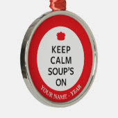 Hou Calm Soup aan Metalen Ornament (Rechts)