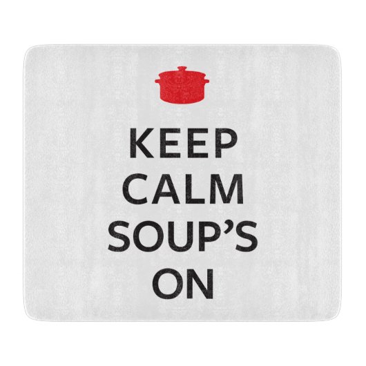 Hou Calm Soup aan Snijplank (Voorkant)