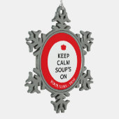 Hou Calm Soup aan Tin Sneeuwvlok Ornament (Links)