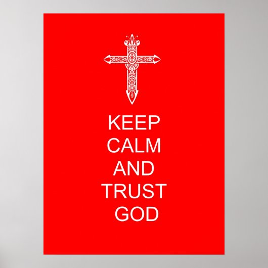 Hou Calm Trust God Poster (Voorkant)