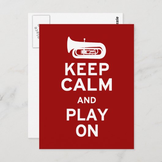 Hou Calm Tuba Briefkaart (Voorkant / Achterkant)