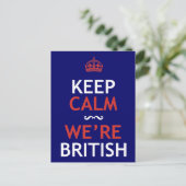 Hou Calm we zijn Brits Briefkaart (Staand voorkant)