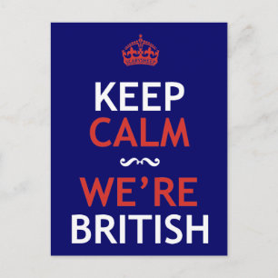 Hou Calm we zijn Brits Briefkaart