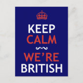 Hou Calm we zijn Brits Briefkaart (Voorkant)