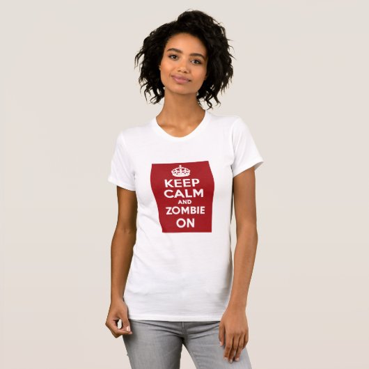 Hou Calm Zombie aan T-shirt (Voorkant volledig)