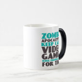 Hou Calm Zombie Apocalypse Gamers Funny Mug Magische Mok (Voorkant rechts)