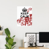 Hou Calm Zombie Apocalypse Poster (Thuiskantoor)