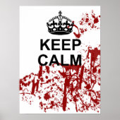 Hou Calm Zombie Apocalypse Poster (Voorkant)