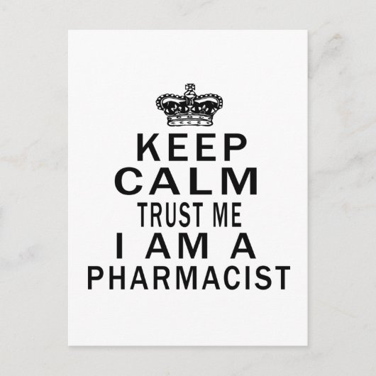 Hou Calm'n vertrouwen in mij dat ik apotheker ben. Briefkaart (Voorkant)