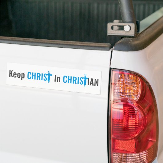 Hou Christus in Christelijke Bumpersticker (Op Truck)