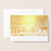Hou Christus in de kerstkaart voor Folie Folie Kaarten (Met envelop)