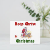 Hou Christus in Kerstmis. Feestdagenkaart (Staand voorkant)