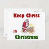 Hou Christus in Kerstmis. Feestdagenkaart (Voorkant / Achterkant)