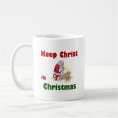 Hou Christus in Kerstmis. Koffiemok (Links)