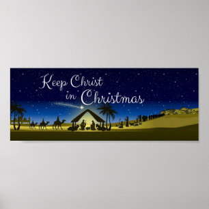 Hou Christus in Kerstmis. Poster