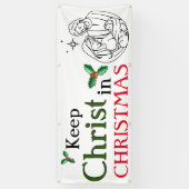 Hou Christus in Kerstmis. Spandoek (Verticaal)