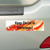 Hou Christus in Kerstmis, Swirl Bumpersticker (Op auto)