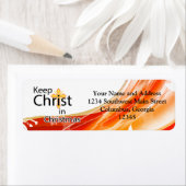 Hou Christus in Kerstmis, Swirl. Etiket (Insitu)