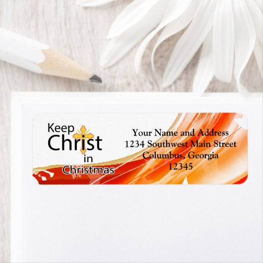 Hou Christus in Kerstmis, Swirl. Etiket (Insitu)