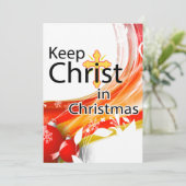 Hou Christus in Kerstmis, Swirl. Kaart (Staand voorkant)