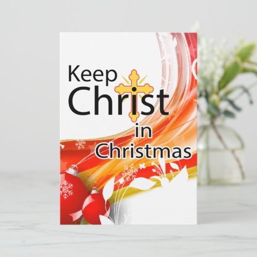 Hou Christus in Kerstmis, Swirl. Kaart (Staand voorkant)