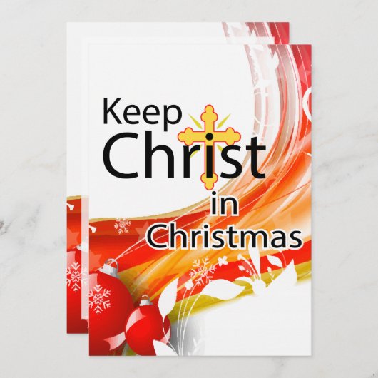 Hou Christus in Kerstmis, Swirl. Kaart (Voorkant / Achterkant)