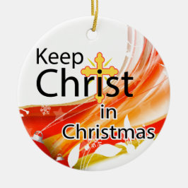Hou Christus in Kerstmis, Swirl Keramisch Ornament