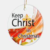 Hou Christus in Kerstmis, Swirl Keramisch Ornament (Links)