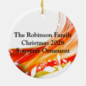 Hou Christus in Kerstmis, Swirl Keramisch Ornament (Achterkant)