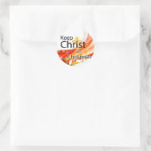 Hou Christus in Kerstmis, Swirl. Ronde Sticker (Tas)