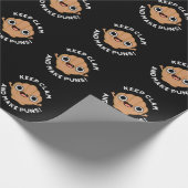 Hou Clam en maak Puns Funny Shell Pun Dark BG Cadeaupapier (Hoek)