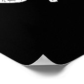 Hou Clam en maak Puns Funny Shell Pun Dark BG Poster (Hoek)