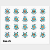 Hou Clam en maak Puns Funny Shell Pun Ronde Sticker (Vel)
